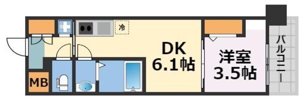 Dimora難波の物件間取画像